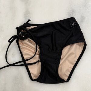 Kandi Kouture Black Dance Briefs Shorts CL 7/8 Tie Sides